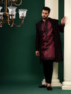 Deep Wine Stone Embellished Indowestern Set