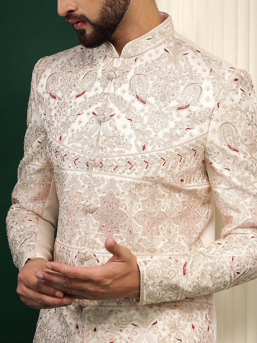 PRIMEROSE PINK SHERWANI SET