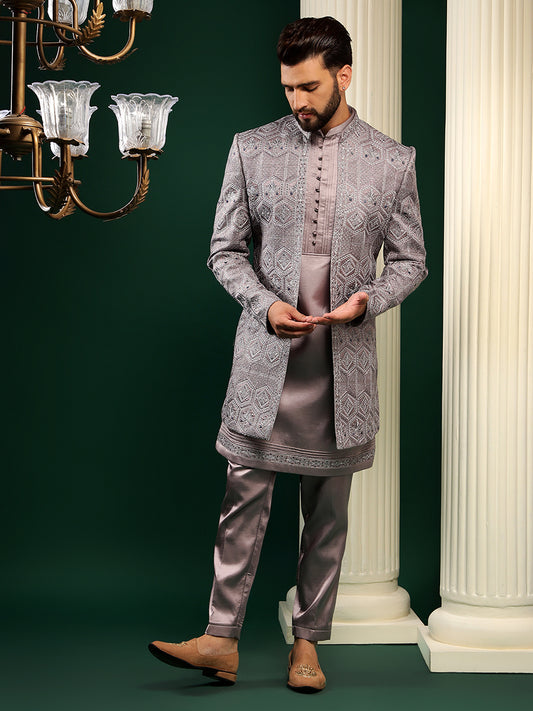 Charistmatic Lavender Color Indowestern With Matching Kurta