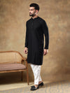 Royal Black Chikankari Seqinned Kurta Set