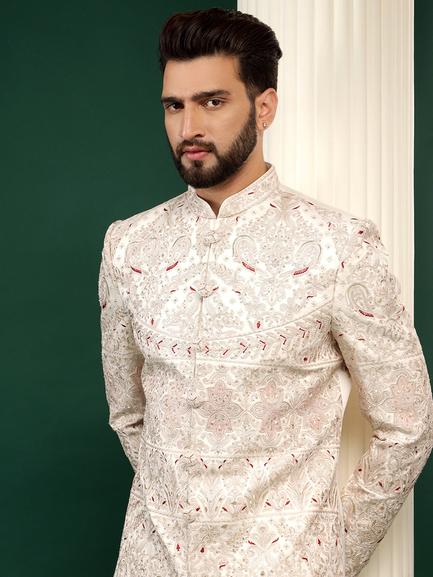 PRIMEROSE PINK SHERWANI SET