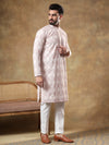 Dusty Pink Sequins Patterned Kurta Set