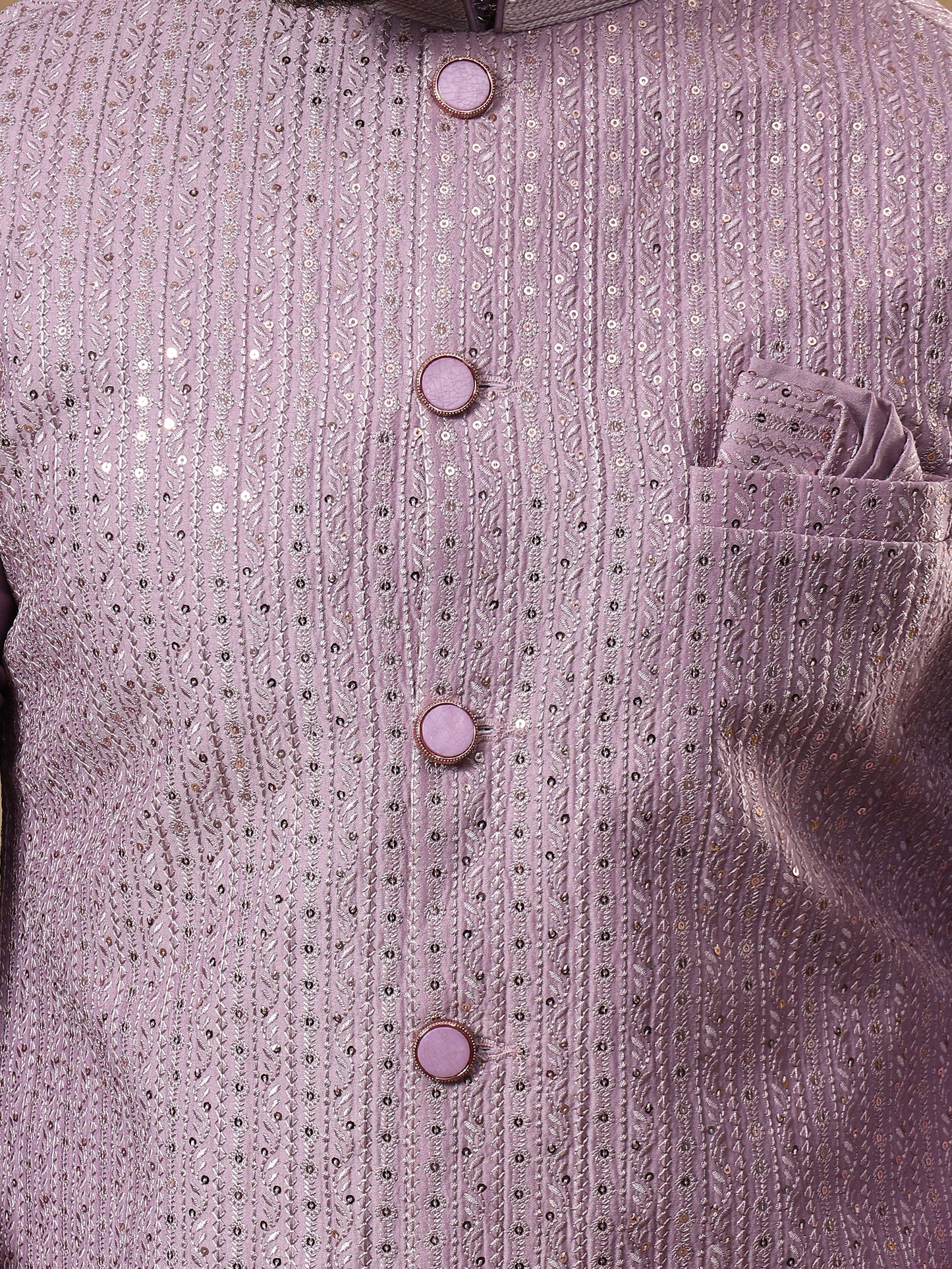 DUSTY LILAC BELBUTI EMBROIDERED JACKET WITH KURTA SET