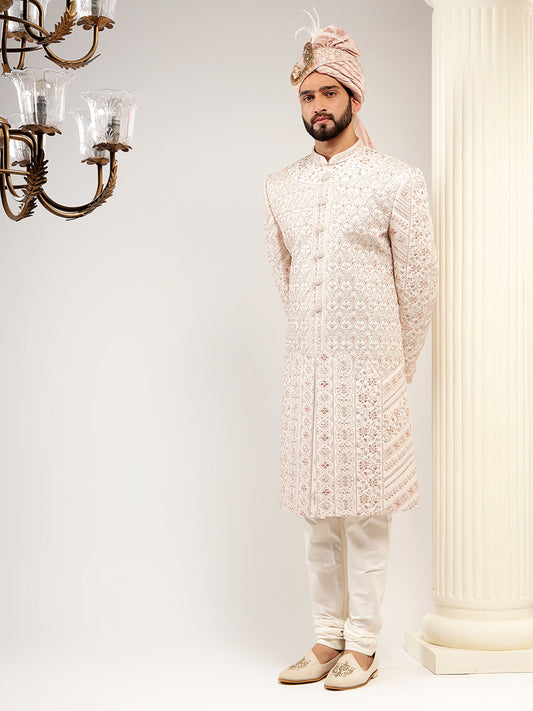 Rose gold sherwani set