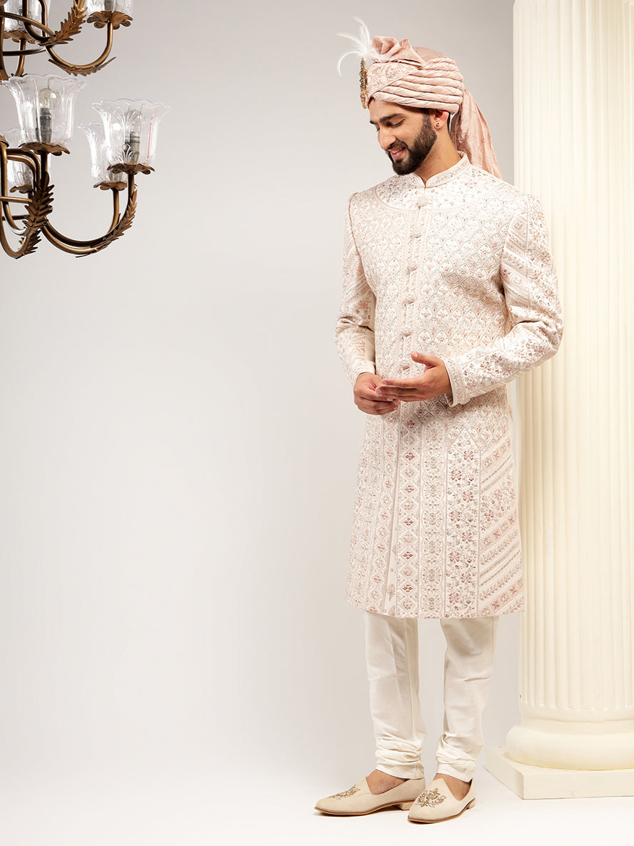 ROSE GOLD SHERWANI SET