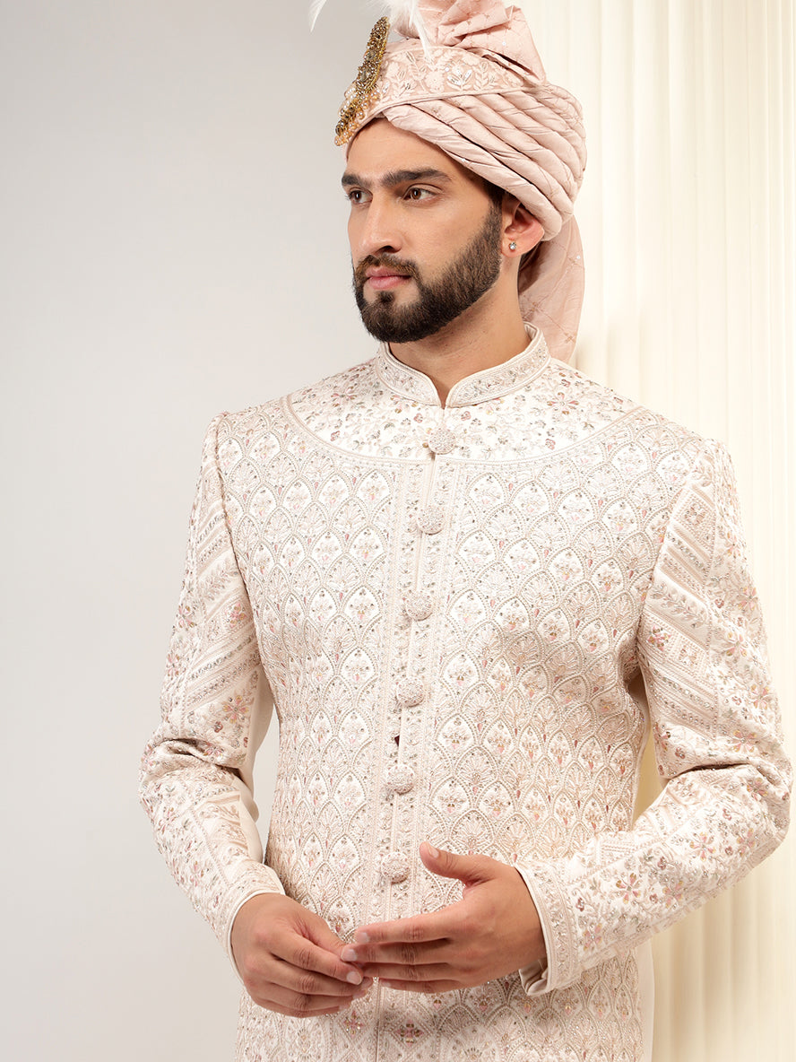 ROSE GOLD SHERWANI SET