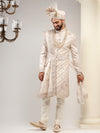 ROSE PINK SELF EMBROIDERED SHERWANI