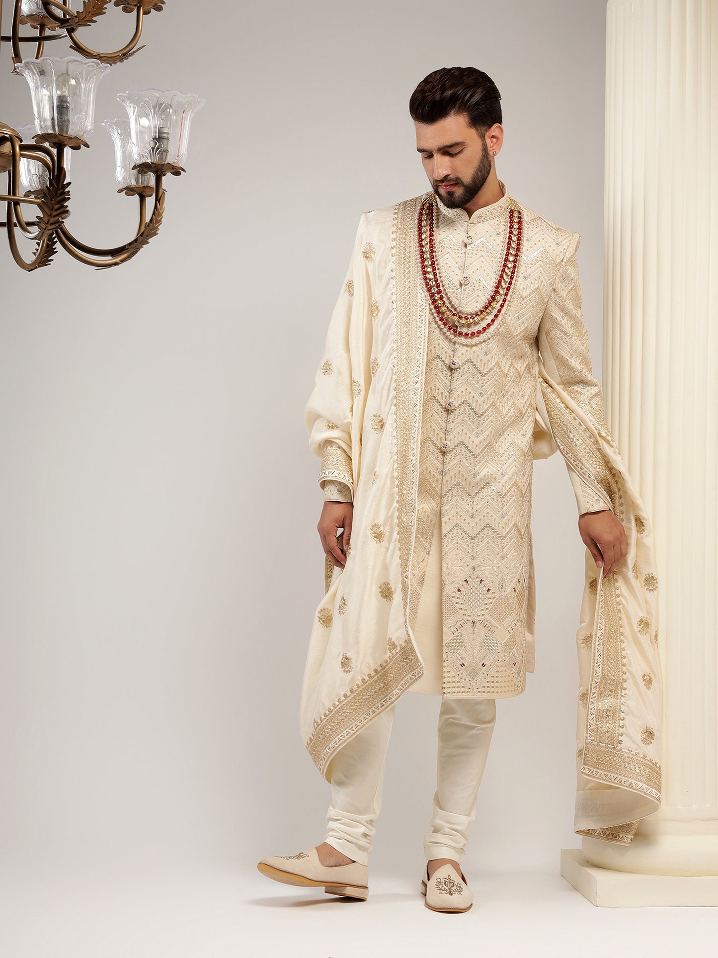 ARISTOCRATIC GOLD SHERWANI