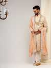 CONTEMPORARY PEACH COLOR DESIGNER SHERWANI SET