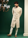 BUTTER CREAM SHERWANI SET