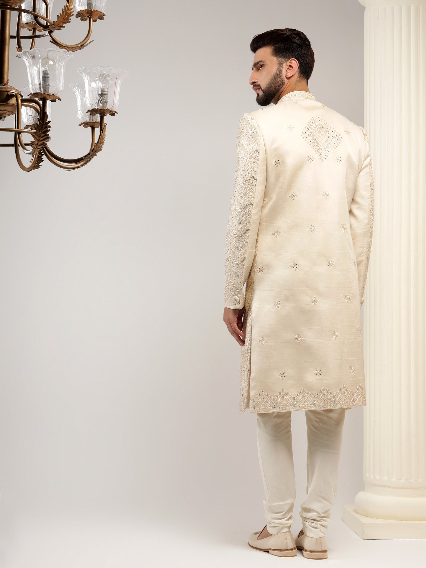 ARISTOCRATIC GOLD SHERWANI