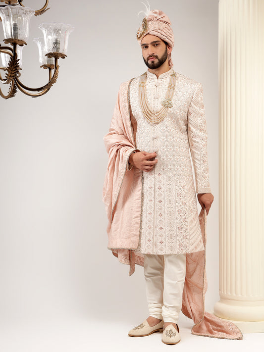 ROSE GOLD SHERWANI SET